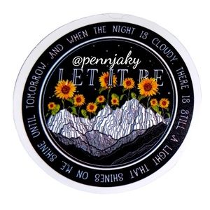 𝅺🌻 2 for $9 or 4 for $15 🌻 SUNFLOWER LET IT BE decal for yeti laptop etc